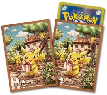 ポケモンTCG 64ct カードスリーブ デッキシールド ピカチュウの贈り物